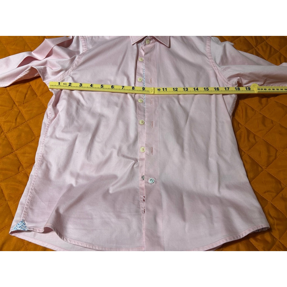 Robert Graham Boy’s Pink Dress Shirt Size 10-12 M Long Sleeve - Picture 7 of 10